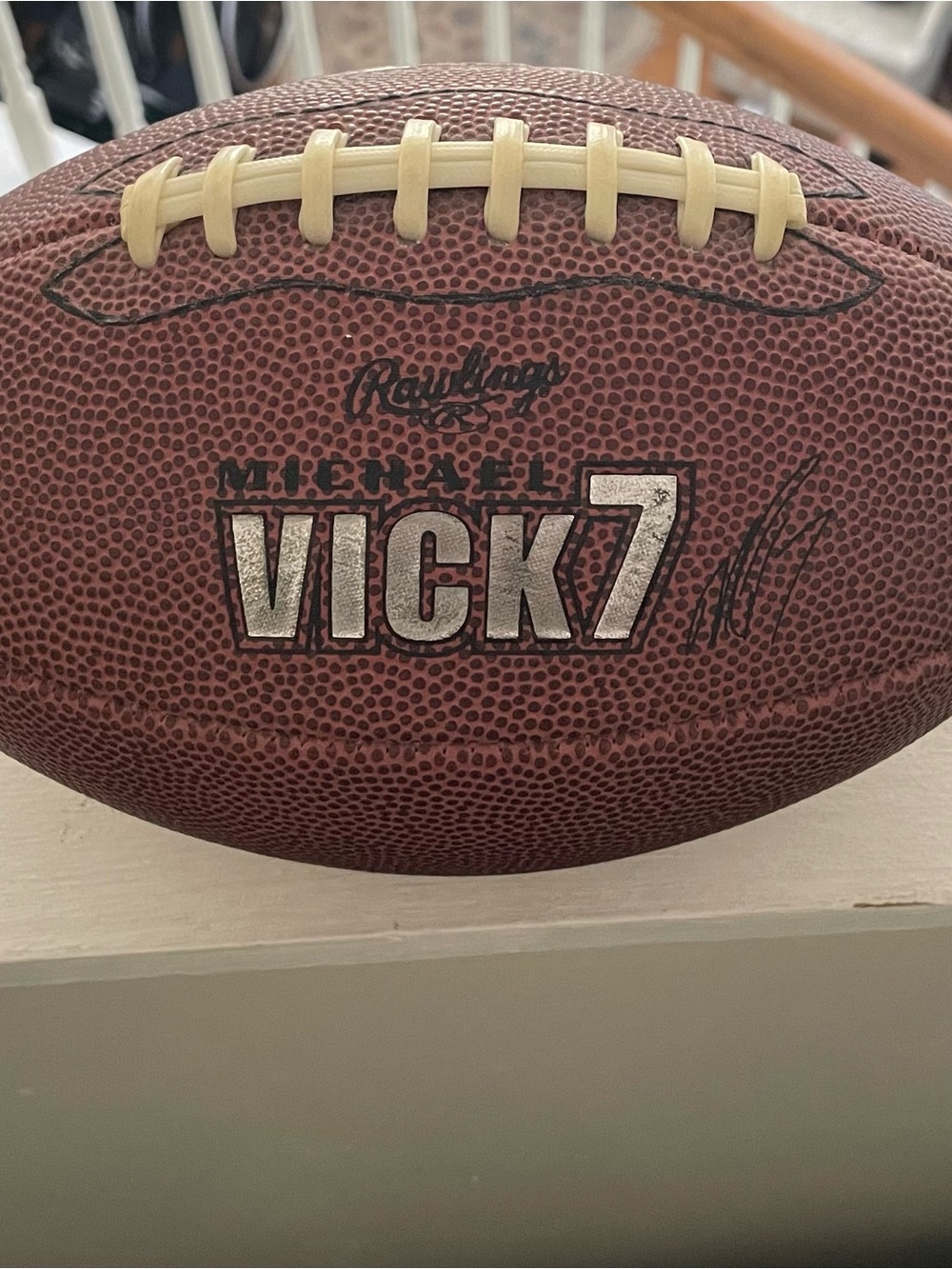 Rawlings Michael Vick 7 Model Signature Logo 7 Football Vintage Junior